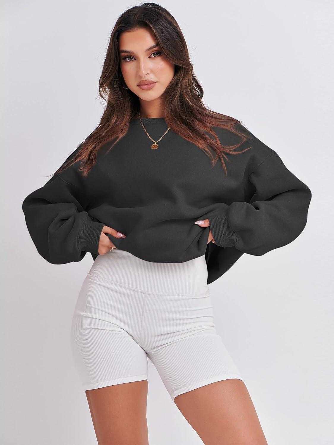 imageANRABESS Womens Sweatshirts Crewneck Fleece Oversized Pullover Hoodies Cute Long Sleeve Shirts Teen Girls Preppy Clothes 2025Black