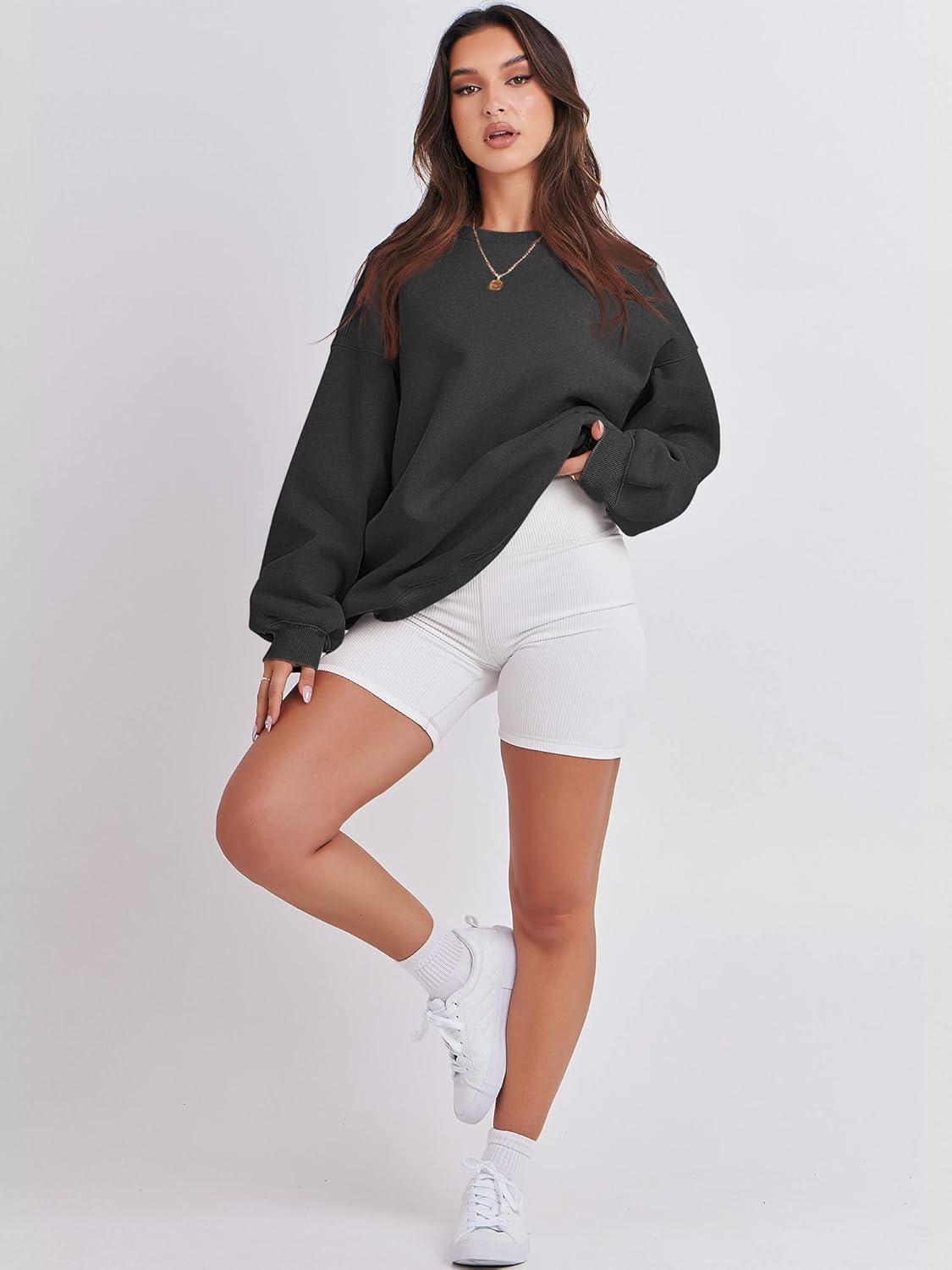 imageANRABESS Womens Sweatshirts Crewneck Fleece Oversized Pullover Hoodies Cute Long Sleeve Shirts Teen Girls Preppy Clothes 2025Black