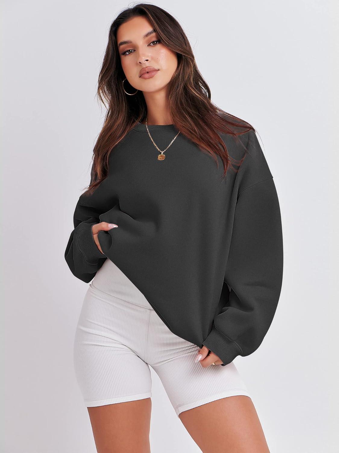 imageANRABESS Womens Sweatshirts Crewneck Fleece Oversized Pullover Hoodies Cute Long Sleeve Shirts Teen Girls Preppy Clothes 2025Black