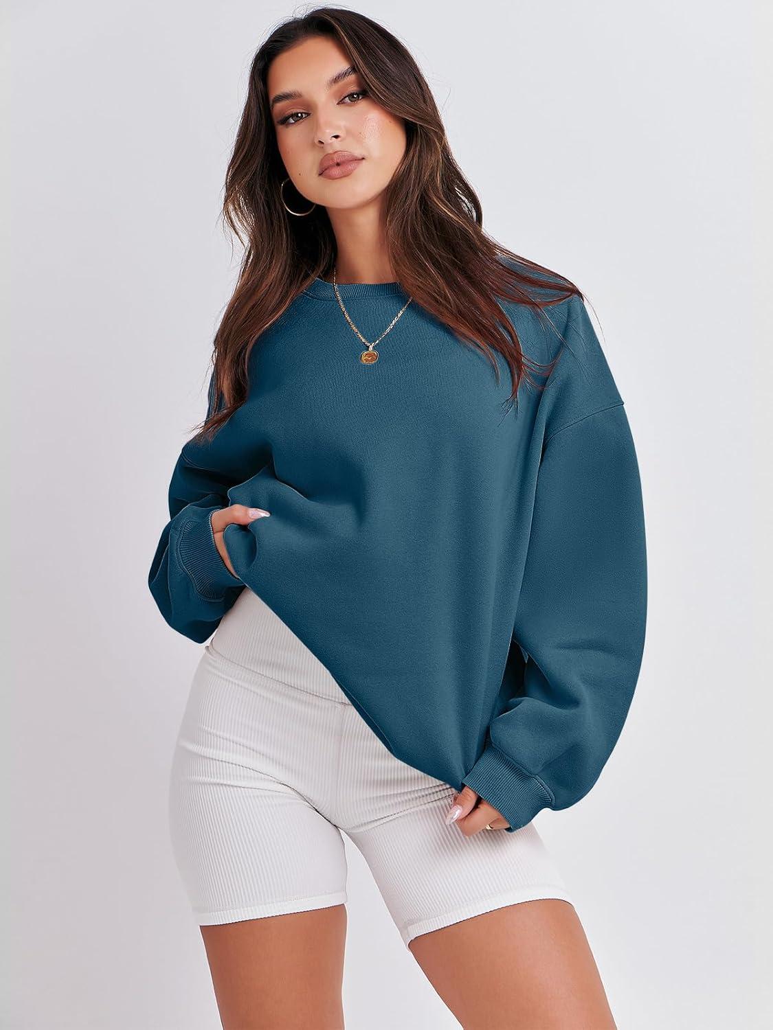 imageANRABESS Womens Sweatshirts Crewneck Fleece Oversized Pullover Hoodies Cute Long Sleeve Shirts Teen Girls Preppy Clothes 2025Deep Blue