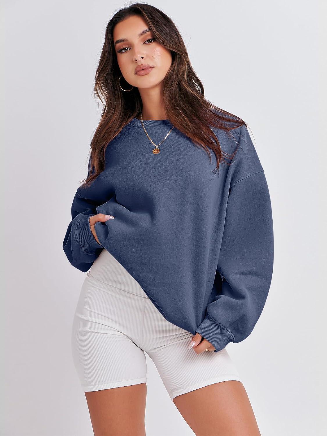 imageANRABESS Womens Sweatshirts Crewneck Fleece Oversized Pullover Hoodies Cute Long Sleeve Shirts Teen Girls Preppy Clothes 2025Dusty Blue