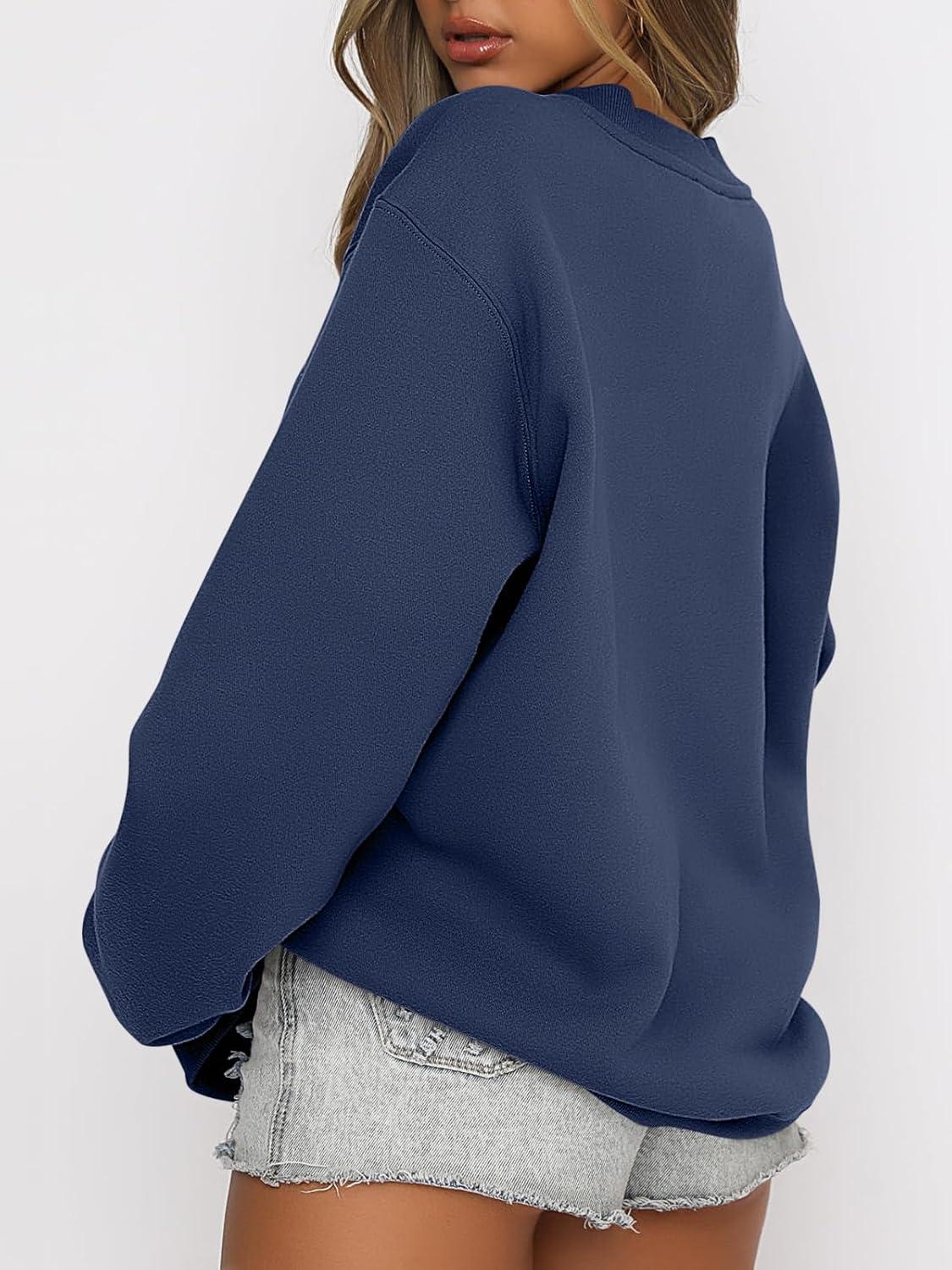imageANRABESS Womens Sweatshirts Crewneck Fleece Oversized Pullover Hoodies Cute Long Sleeve Shirts Teen Girls Preppy Clothes 2025Dusty Blue