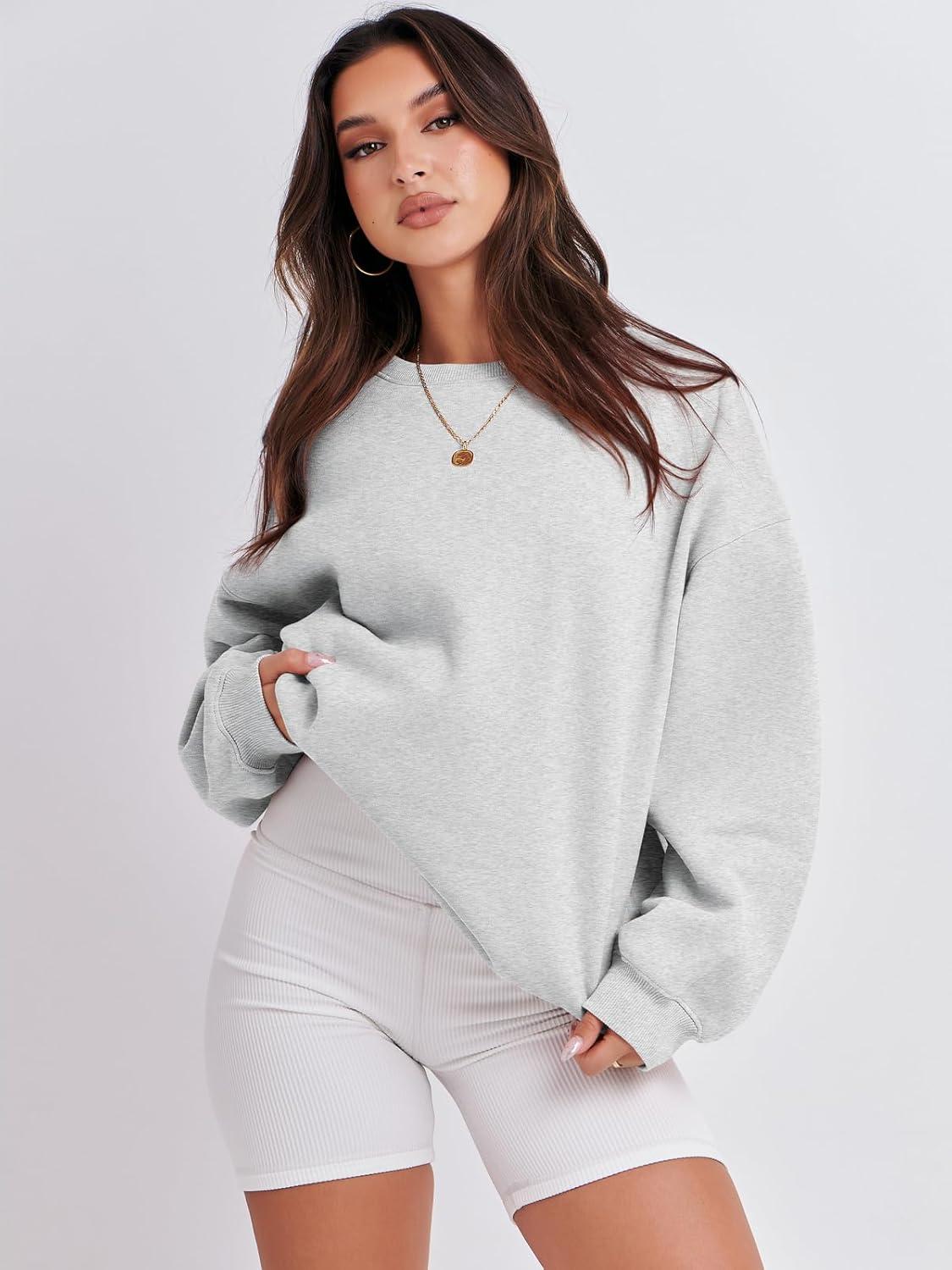 imageANRABESS Womens Sweatshirts Crewneck Fleece Oversized Pullover Hoodies Cute Long Sleeve Shirts Teen Girls Preppy Clothes 2025Gray