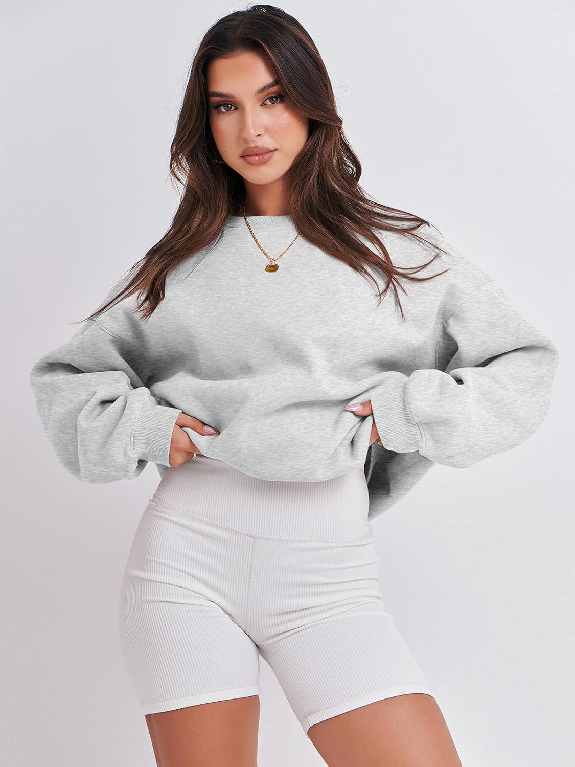 imageANRABESS Womens Sweatshirts Crewneck Fleece Oversized Pullover Hoodies Cute Long Sleeve Shirts Teen Girls Preppy Clothes 2025Gray
