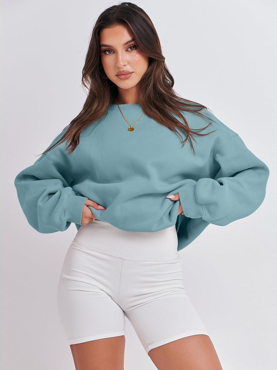 imageANRABESS Womens Sweatshirts Crewneck Fleece Oversized Pullover Hoodies Cute Long Sleeve Shirts Teen Girls Preppy Clothes 2025Lake Green