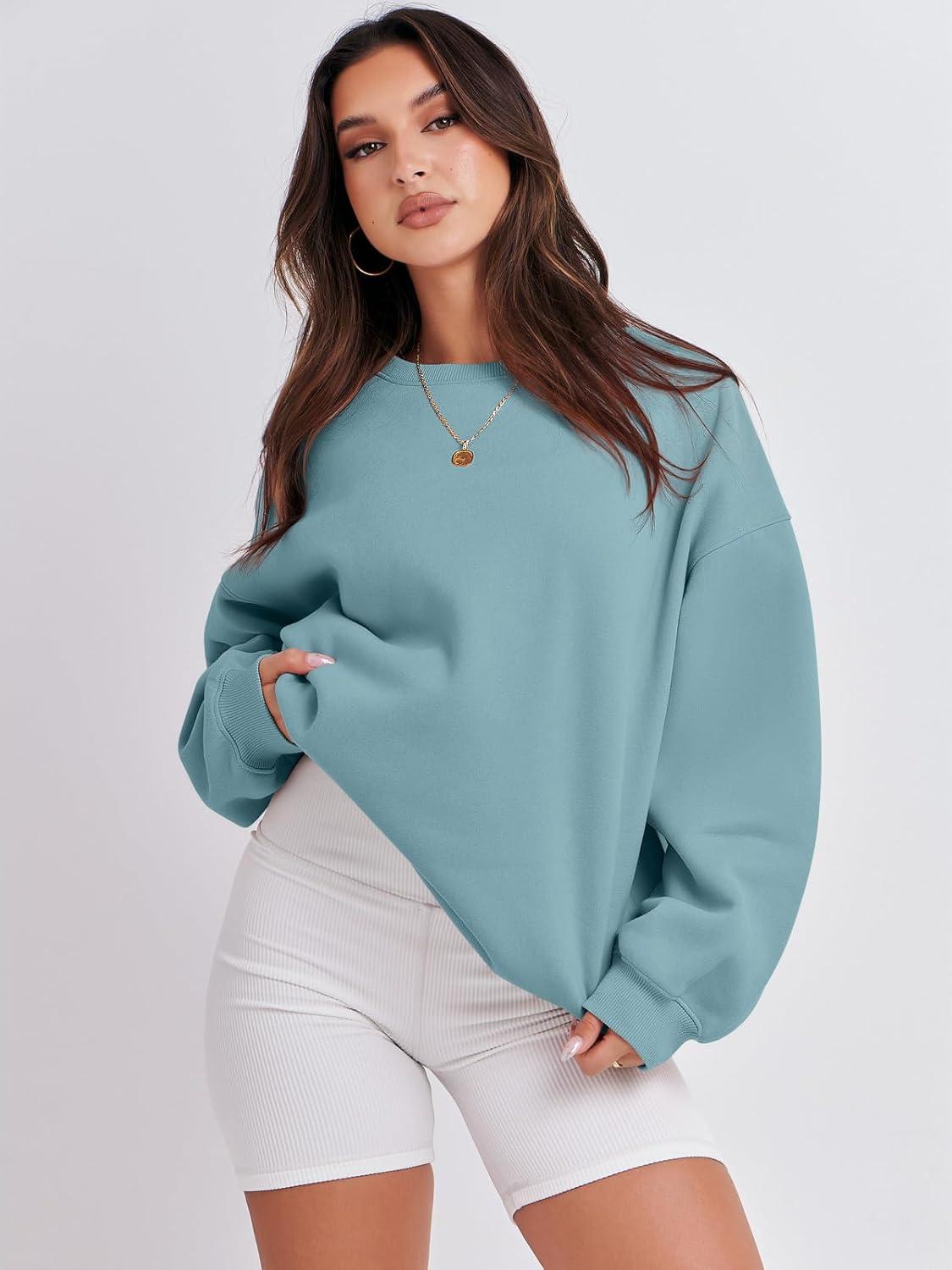 imageANRABESS Womens Sweatshirts Crewneck Fleece Oversized Pullover Hoodies Cute Long Sleeve Shirts Teen Girls Preppy Clothes 2025Lake Green
