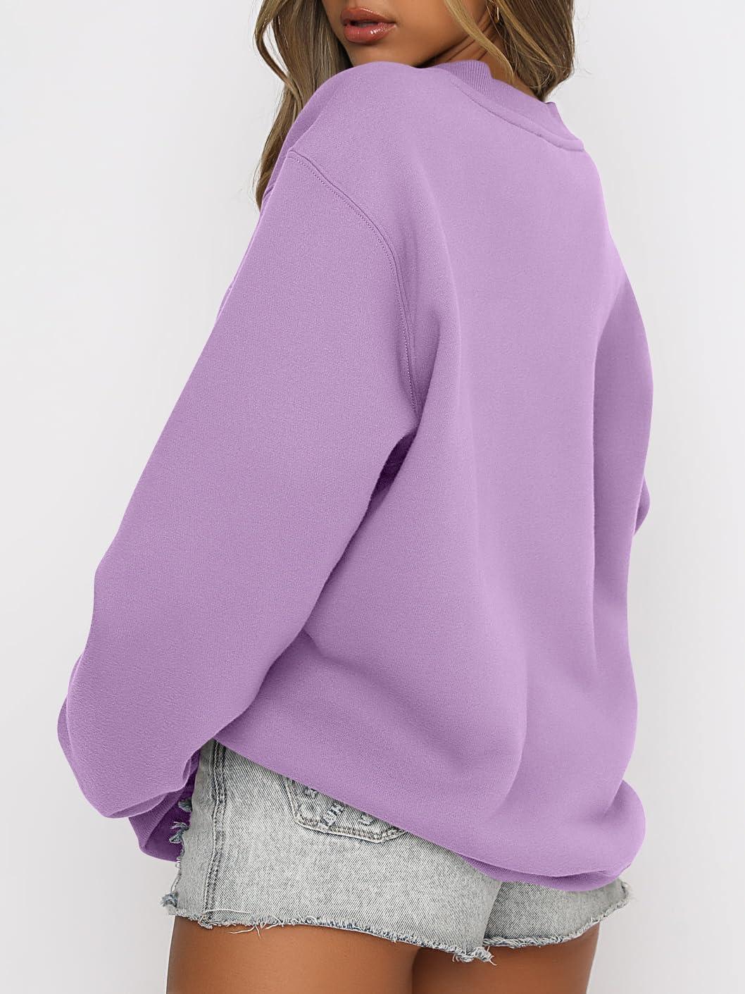 imageANRABESS Womens Sweatshirts Crewneck Fleece Oversized Pullover Hoodies Cute Long Sleeve Shirts Teen Girls Preppy Clothes 2025Light Purple