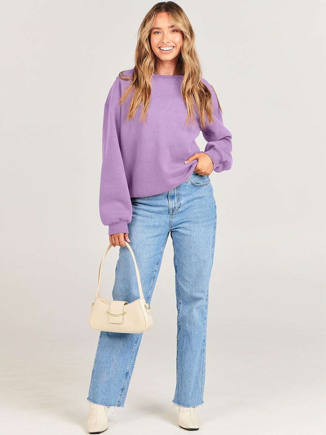 imageANRABESS Womens Sweatshirts Crewneck Fleece Oversized Pullover Hoodies Cute Long Sleeve Shirts Teen Girls Preppy Clothes 2025Light Purple