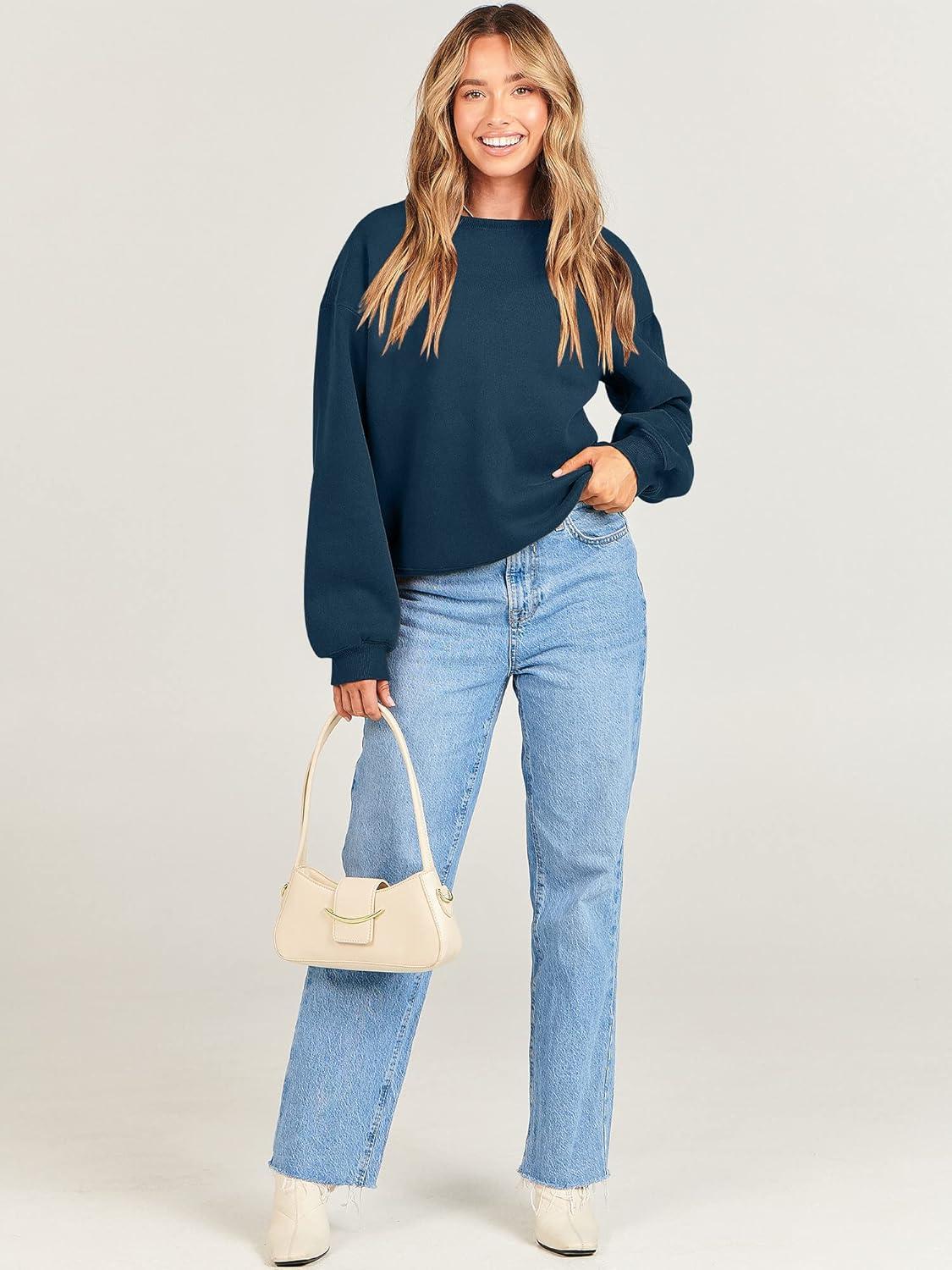 imageANRABESS Womens Sweatshirts Crewneck Fleece Oversized Pullover Hoodies Cute Long Sleeve Shirts Teen Girls Preppy Clothes 2025Navy Blue