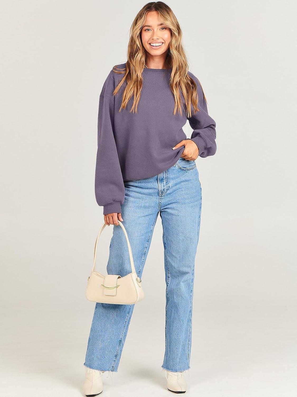 imageANRABESS Womens Sweatshirts Crewneck Fleece Oversized Pullover Hoodies Cute Long Sleeve Shirts Teen Girls Preppy Clothes 2025Purple