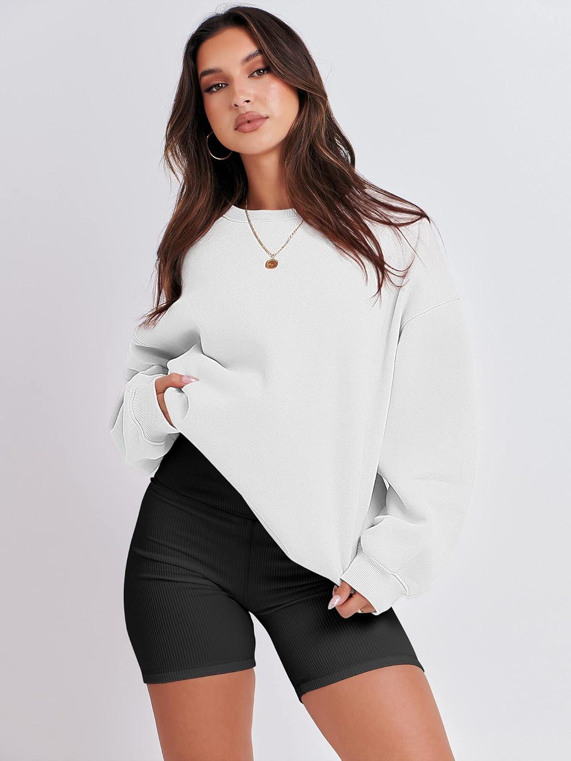 imageANRABESS Womens Sweatshirts Crewneck Fleece Oversized Pullover Hoodies Cute Long Sleeve Shirts Teen Girls Preppy Clothes 2025White