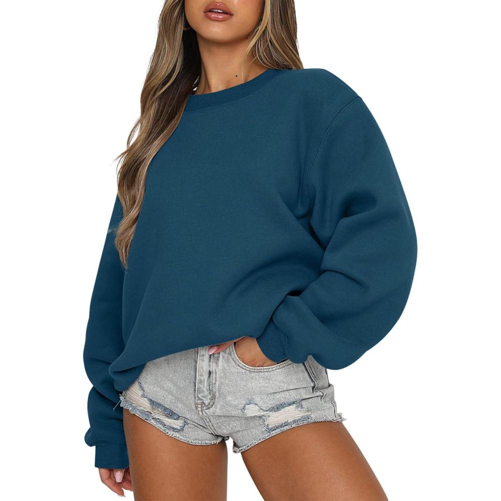 imageANRABESS Womens Sweatshirts Crewneck Fleece Oversized Pullover Hoodies Cute Long Sleeve Shirts Teen Girls Preppy Clothes 2025Deep Blue