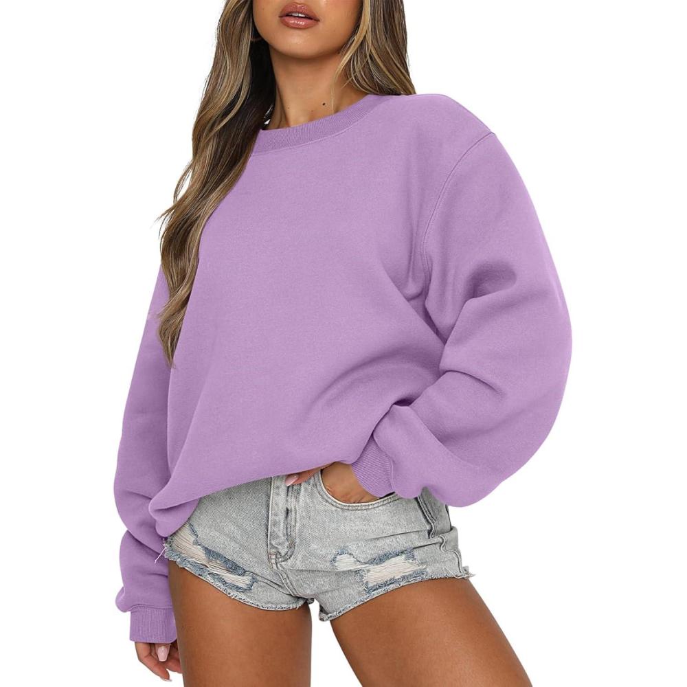 imageANRABESS Womens Sweatshirts Crewneck Fleece Oversized Pullover Hoodies Cute Long Sleeve Shirts Teen Girls Preppy Clothes 2025Light Purple