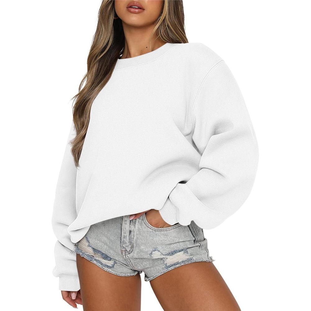 imageANRABESS Womens Sweatshirts Crewneck Fleece Oversized Pullover Hoodies Cute Long Sleeve Shirts Teen Girls Preppy Clothes 2025White