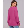 imageANRABESS Long Sleeve Shirts for Women Fall Fashion 2025 Dressy Casual Blouses Trendy Pleated Tunic Tops OutfitsHot Pink