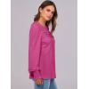 imageANRABESS Long Sleeve Shirts for Women Fall Fashion 2025 Dressy Casual Blouses Trendy Pleated Tunic Tops OutfitsHot Pink