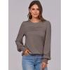 imageANRABESS Long Sleeve Shirts for Women Fall Fashion 2025 Dressy Casual Blouses Trendy Pleated Tunic Tops OutfitsKhaki