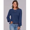 imageANRABESS Long Sleeve Shirts for Women Fall Fashion 2025 Dressy Casual Blouses Trendy Pleated Tunic Tops OutfitsNavy Blue