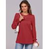 imageANRABESS Long Sleeve Shirts for Women Fall Fashion 2025 Dressy Casual Blouses Trendy Pleated Tunic Tops OutfitsRed
