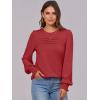 imageANRABESS Long Sleeve Shirts for Women Fall Fashion 2025 Dressy Casual Blouses Trendy Pleated Tunic Tops OutfitsRed