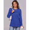 imageANRABESS Long Sleeve Shirts for Women Fall Fashion 2025 Dressy Casual Blouses Trendy Pleated Tunic Tops OutfitsRoyal Blue