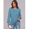 imageANRABESS Long Sleeve Shirts for Women Fall Fashion 2025 Dressy Casual Blouses Trendy Pleated Tunic Tops OutfitsTeal