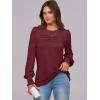 imageANRABESS Long Sleeve Shirts for Women Fall Fashion 2025 Dressy Casual Blouses Trendy Pleated Tunic Tops OutfitsWinered