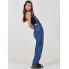 imageANRABESS Overalls for Women Loose Fit Denim Overalls Adjustable Strap Jean Jumpsuit Bib Romper 2025 Fall Casual Work OutfitsWashed Deep Blue