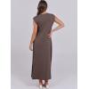 imageANRABESS Summer Dress for Women 2025 Maxi Sundresses Casual Cap Sleeve Crew Neck Loose Split Beach Travel Vacation OutfitsCoffee