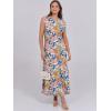 imageANRABESS Summer Dress for Women 2025 Maxi Sundresses Casual Cap Sleeve Crew Neck Loose Split Beach Travel Vacation OutfitsFloral Blue Orange Pink