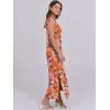 imageANRABESS Summer Dress for Women 2025 Maxi Sundresses Casual Cap Sleeve Crew Neck Loose Split Beach Travel Vacation OutfitsFloral Orange Pink