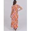 imageANRABESS Summer Dress for Women 2025 Maxi Sundresses Casual Cap Sleeve Crew Neck Loose Split Beach Travel Vacation OutfitsFloral Orange Pink