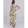 imageANRABESS Summer Dress for Women 2025 Maxi Sundresses Casual Cap Sleeve Crew Neck Loose Split Beach Travel Vacation OutfitsFloral Orange Yellow
