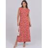 imageANRABESS Summer Dress for Women 2025 Maxi Sundresses Casual Cap Sleeve Crew Neck Loose Split Beach Travel Vacation OutfitsFloral Red