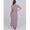imageANRABESS Summer Dress for Women 2025 Maxi Sundresses Casual Cap Sleeve Crew Neck Loose Split Beach Travel Vacation OutfitsOrange Rhombus