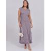 imageANRABESS Summer Dress for Women 2025 Maxi Sundresses Casual Cap Sleeve Crew Neck Loose Split Beach Travel Vacation OutfitsOrange Rhombus