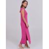 imageANRABESS Summer Dress for Women 2025 Maxi Sundresses Casual Cap Sleeve Crew Neck Loose Split Beach Travel Vacation OutfitsRose