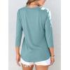 imageANRABESS Women Dressy Casual Blouse 34 Sleeve Shirts Pleated Round Neck Business Work Tunic Tops Spring Summer TeesGray Green