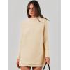 imageANRABESS Women Oversized Casual Loose Turtleneck Long Sleeve Slouchy Baggy Knit Tunic Sweaters Pullover 2025 Fall OutfitsApricot