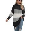 imageANRABESS Women Oversized Casual Loose Turtleneck Long Sleeve Slouchy Baggy Knit Tunic Sweaters Pullover 2025 Fall OutfitsBlack Gray