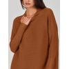 imageANRABESS Women Oversized Casual Loose Turtleneck Long Sleeve Slouchy Baggy Knit Tunic Sweaters Pullover 2025 Fall OutfitsBrown