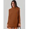 imageANRABESS Women Oversized Casual Loose Turtleneck Long Sleeve Slouchy Baggy Knit Tunic Sweaters Pullover 2025 Fall OutfitsBrown