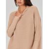 imageANRABESS Women Oversized Casual Loose Turtleneck Long Sleeve Slouchy Baggy Knit Tunic Sweaters Pullover 2025 Fall OutfitsKhaki