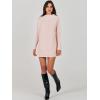 imageANRABESS Women Oversized Casual Loose Turtleneck Long Sleeve Slouchy Baggy Knit Tunic Sweaters Pullover 2025 Fall OutfitsPink