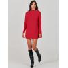 imageANRABESS Women Oversized Casual Loose Turtleneck Long Sleeve Slouchy Baggy Knit Tunic Sweaters Pullover 2025 Fall OutfitsRed