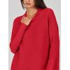 imageANRABESS Women Oversized Casual Loose Turtleneck Long Sleeve Slouchy Baggy Knit Tunic Sweaters Pullover 2025 Fall OutfitsRed