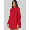 imageANRABESS Women Oversized Casual Loose Turtleneck Long Sleeve Slouchy Baggy Knit Tunic Sweaters Pullover 2025 Fall OutfitsRed