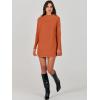 imageANRABESS Women Oversized Casual Loose Turtleneck Long Sleeve Slouchy Baggy Knit Tunic Sweaters Pullover 2025 Fall OutfitsRust Orange