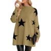 imageANRABESS Women Oversized Casual Loose Turtleneck Long Sleeve Slouchy Baggy Knit Tunic Sweaters Pullover 2025 Fall OutfitsStar Black
