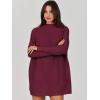 imageANRABESS Women Oversized Casual Loose Turtleneck Long Sleeve Slouchy Baggy Knit Tunic Sweaters Pullover 2025 Fall OutfitsWine Red